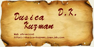 Dušica Kuzman vizit kartica